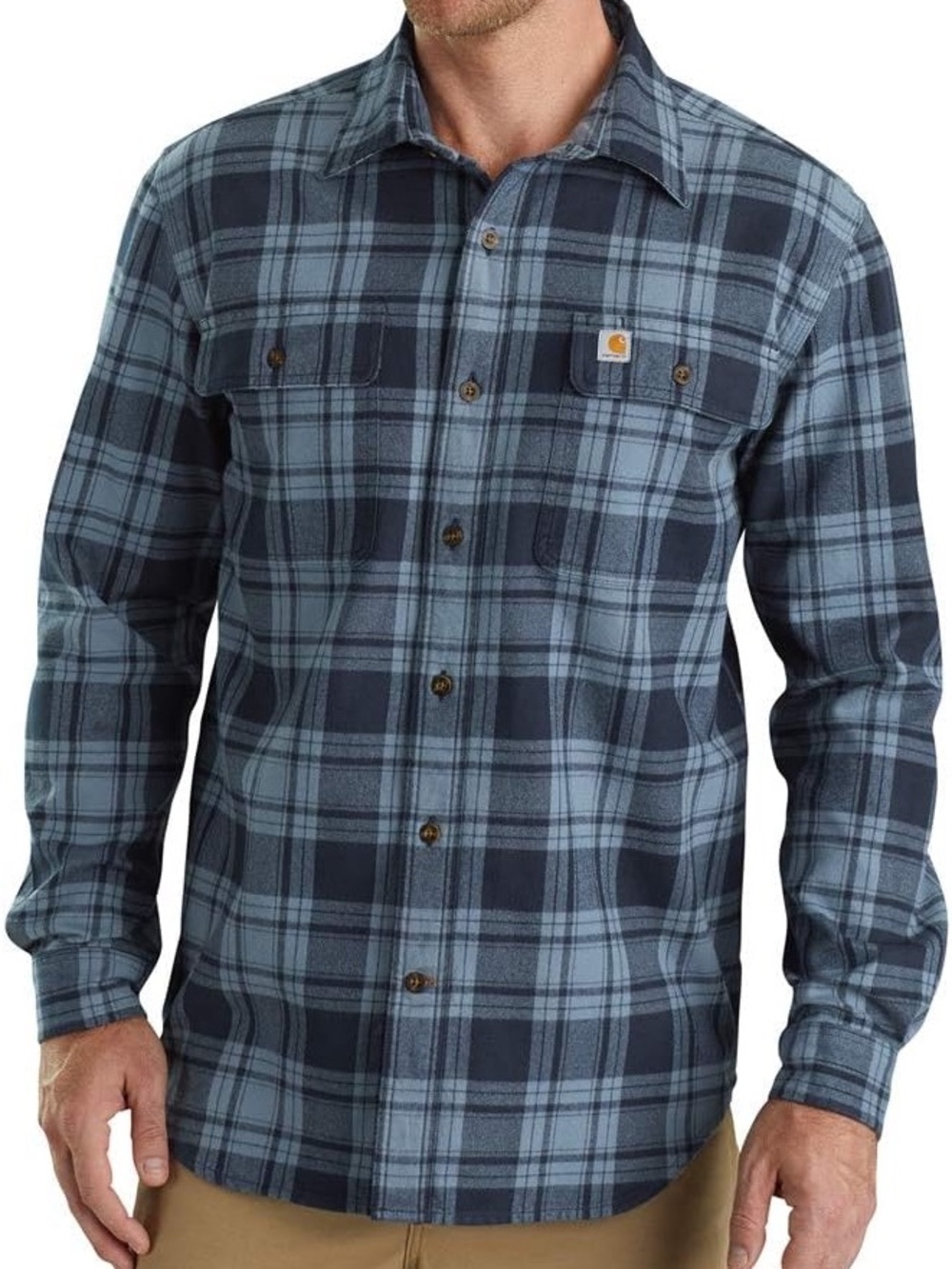 Carhartt Men’s Hubbard Plaid Button Down Flannel - Size Medium
